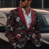 Arizona Football Blazer Men Black Red Game Day Jacket Stylish Streetwear