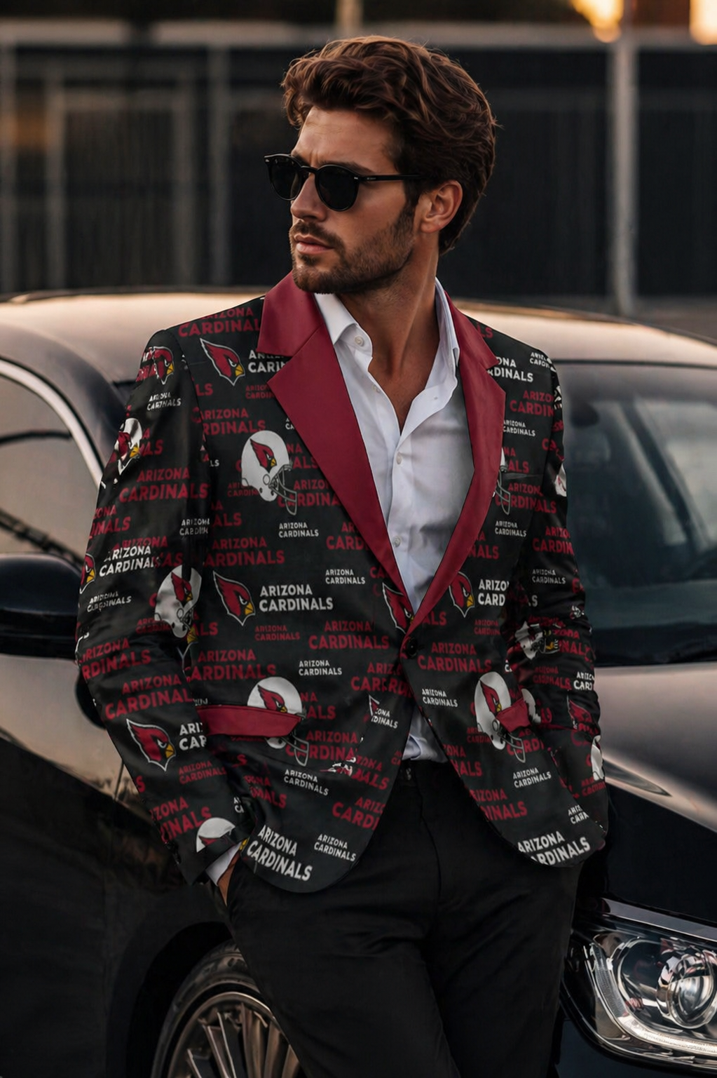 Arizona Football Blazer Men Black Red Game Day Jacket Stylish Streetwear streetwear fashion product image 2