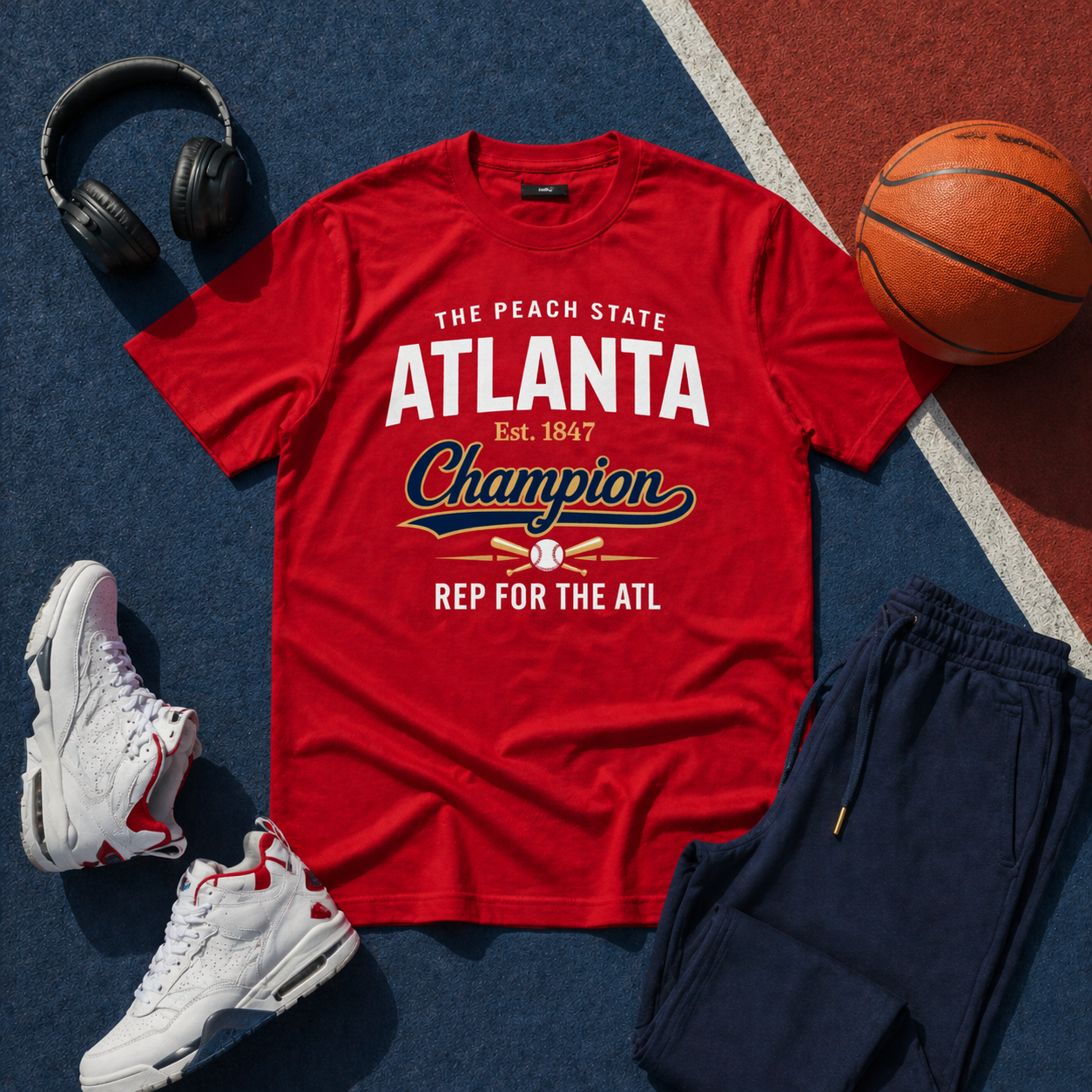 Atlanta Champion T-Shirt — The Peach State "Rep for the ATL" Graphic Tee streetwear fashion product image 5