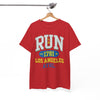 White Smoke Run Los Angeles Athletic Tee — Vintage Collegiate Running Shirt (Est. 1781)
