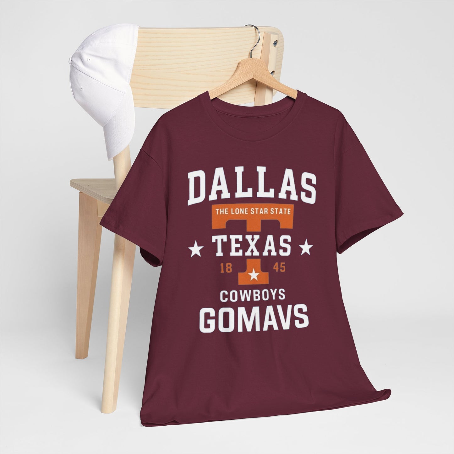 Dallas Texas Cowboys 'GOMAVS' Graphic T-Shirt — Retro Lone Star Fan Tee