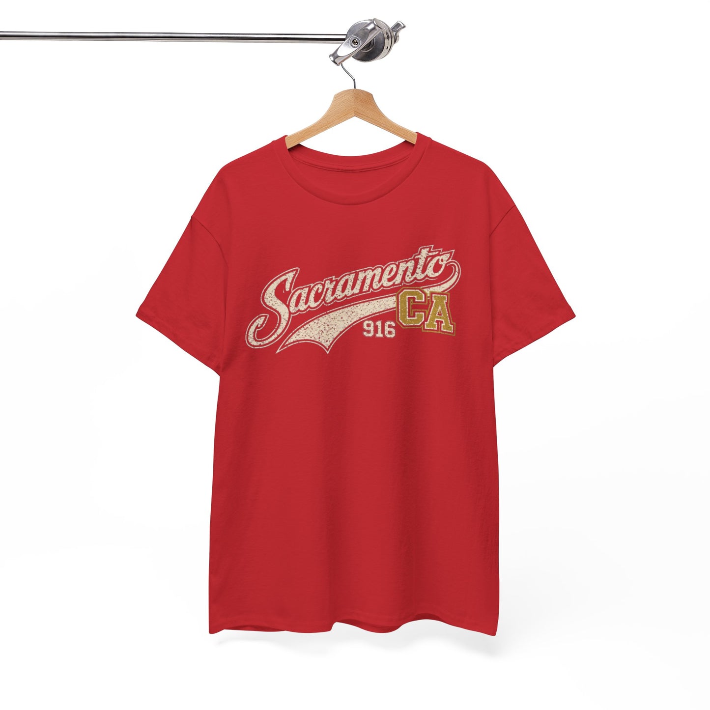 White Smoke Sacramento CA Vintage Script T‑Shirt — 916 Retro City Tee