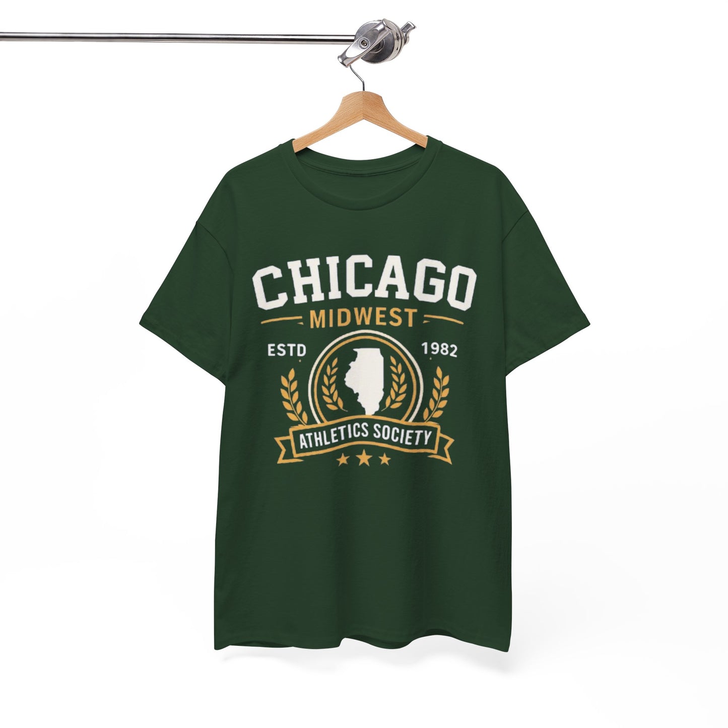 White Smoke Chicago Athletics Society T‑Shirt — Midwest ESTD 1982 Vintage Sports Tee