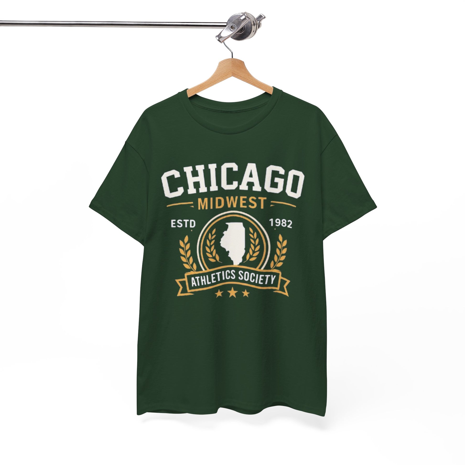 White Smoke Chicago Athletics Society T‑Shirt — Midwest ESTD 1982 Vintage Sports Tee