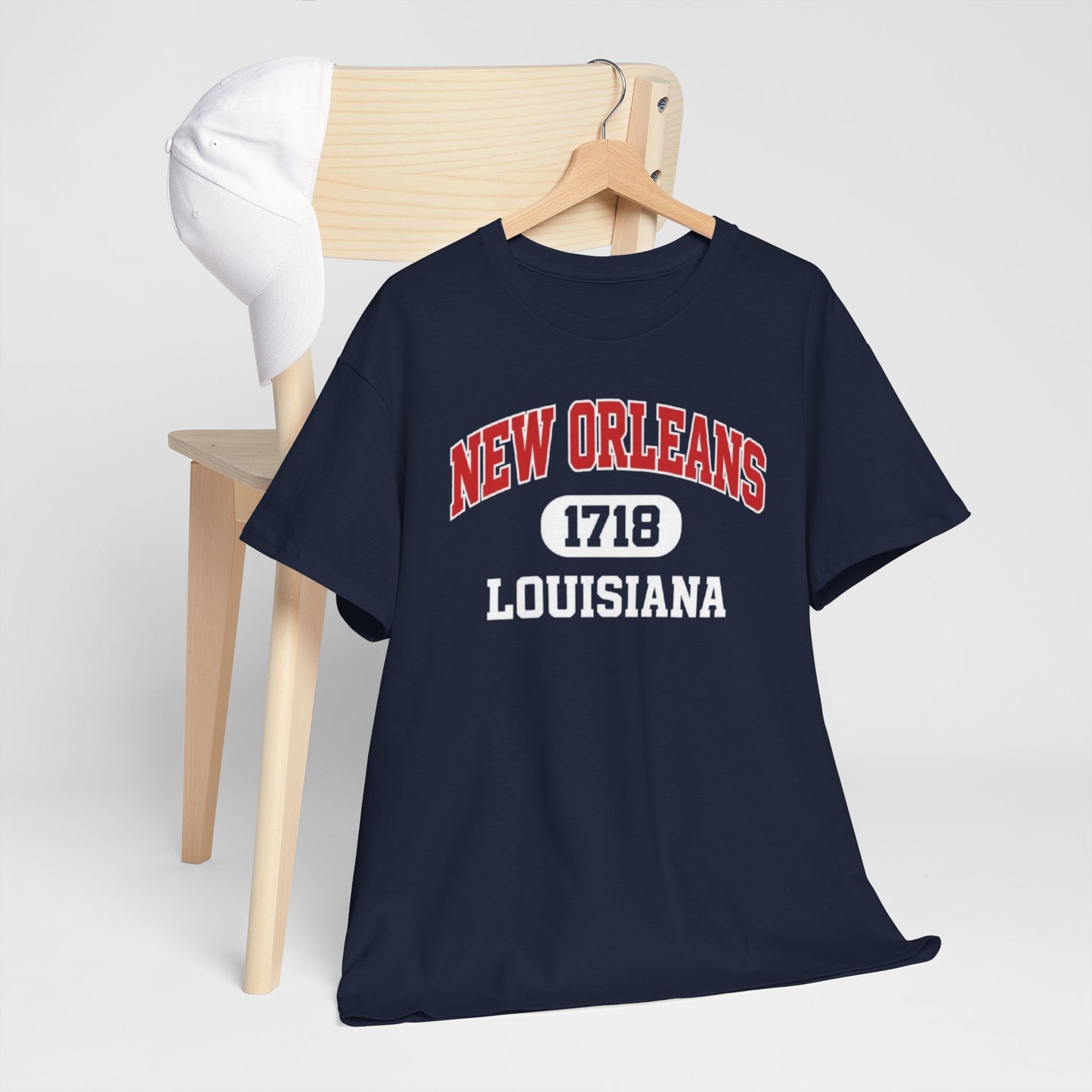 New Orleans 1718 Louisiana Tee — Vintage Collegiate City T-Shirt