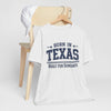 Lavender Texas Football Shirt – Born in Texas Built for Sundays Dallas Game Day T Shirt