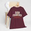 Dark Slate Gray San Francisco Baseball Tee — Retro City Sports T‑Shirt