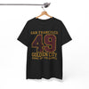 White Smoke San Francisco 49 Golden City Graphic T-Shirt – Vintage Sports City Design