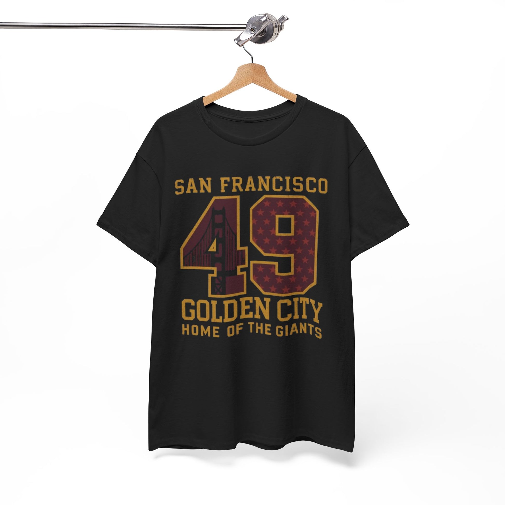 White Smoke San Francisco 49 Golden City Graphic T-Shirt – Vintage Sports City Design
