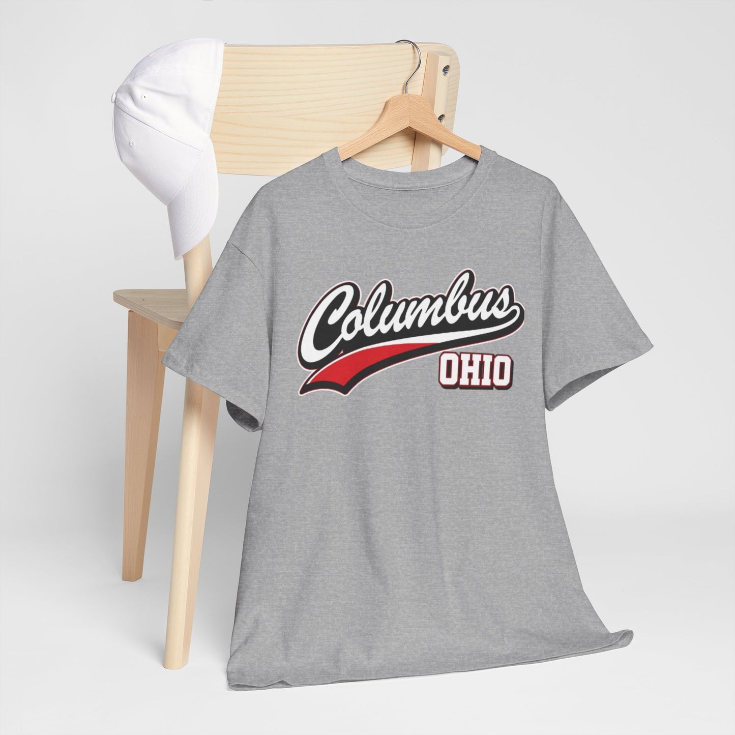 Dark Gray Columbus Ohio Vintage Script T-Shirt
