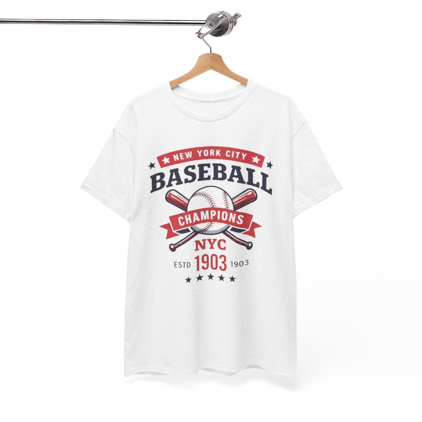 Baseball Champions NYC Tee — New York City Vintage Baseball Graphic T-Shirt – lightweight game day shirt, football shirt, image 1.0