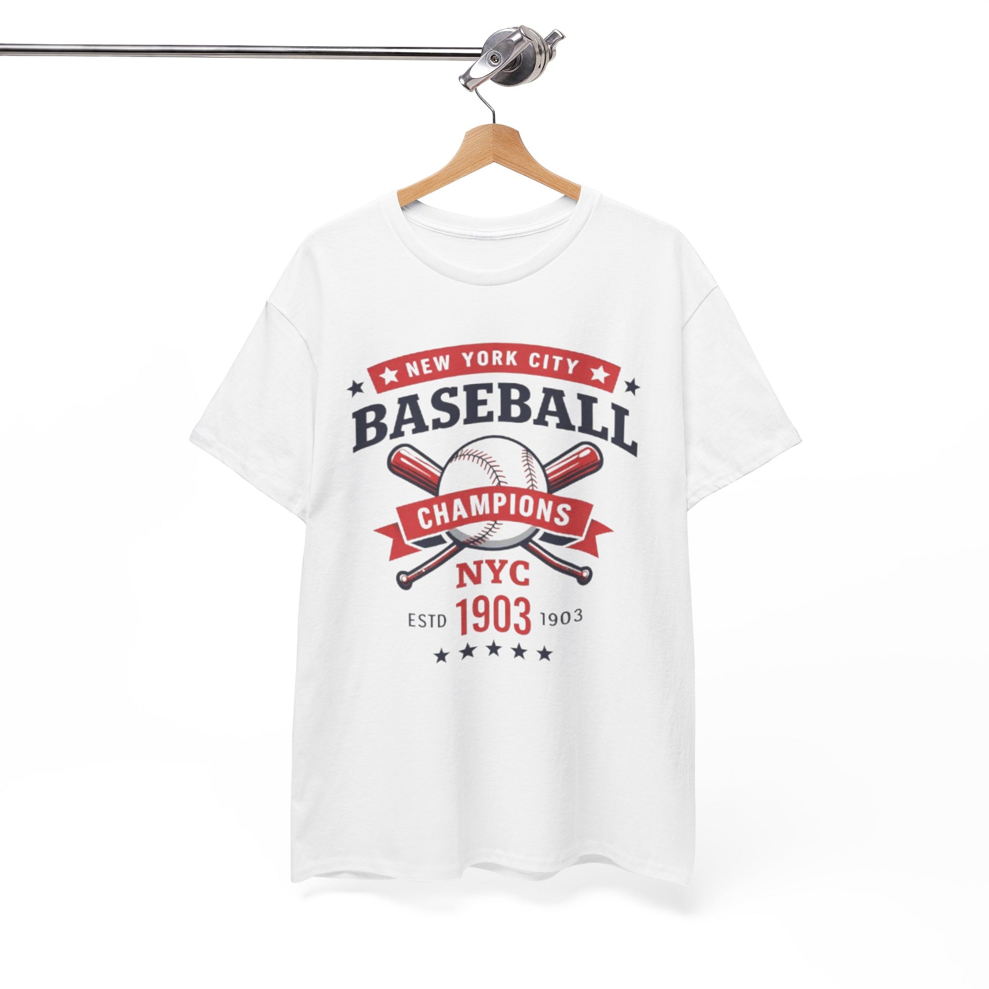 Baseball Champions NYC Tee — New York City Vintage Baseball Graphic T-Shirt – lightweight game day shirt, football shirt, image 1.0