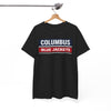White Smoke Columbus Blue Jackets Retro Block  T-Shirt
