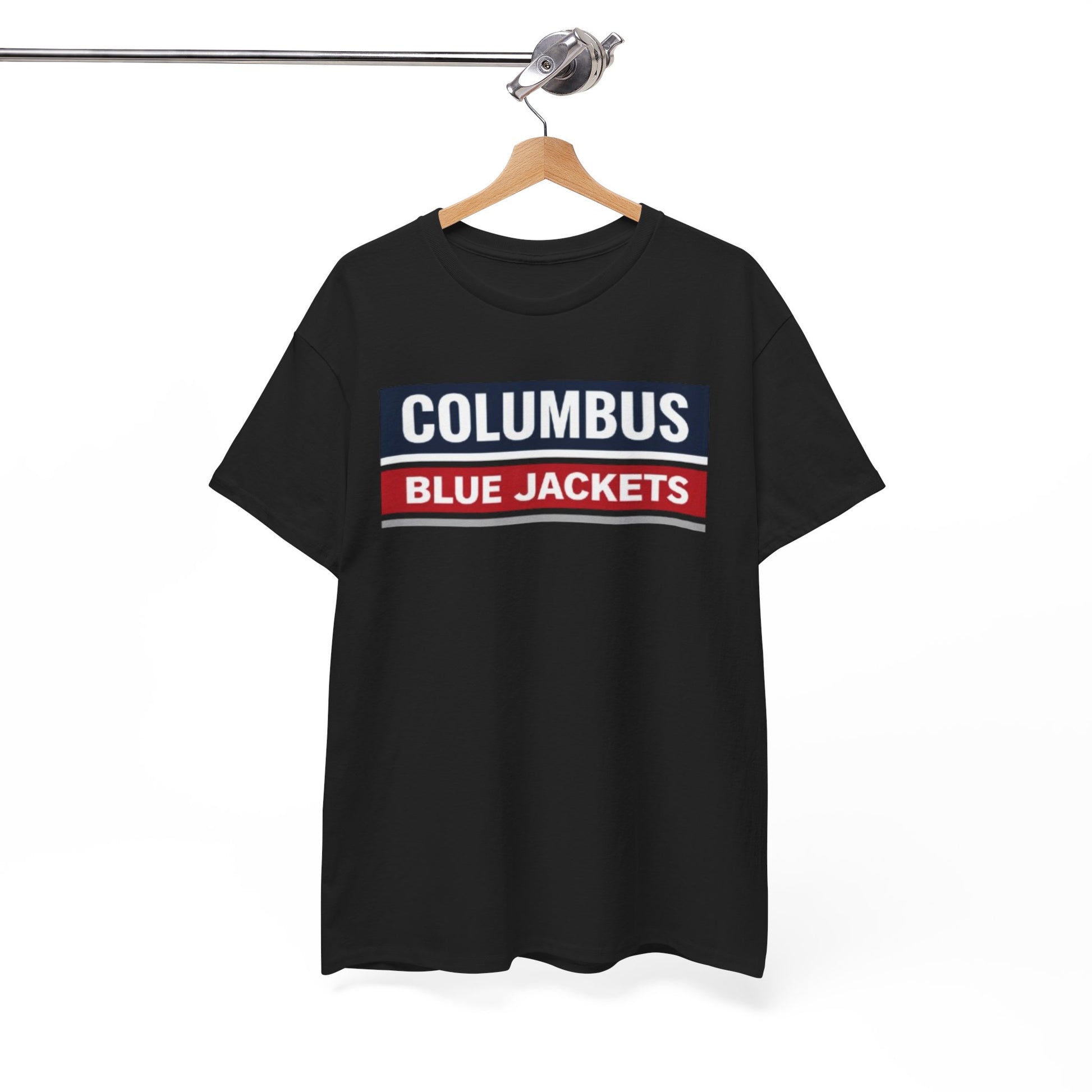 White Smoke Columbus Blue Jackets Retro Block  T-Shirt