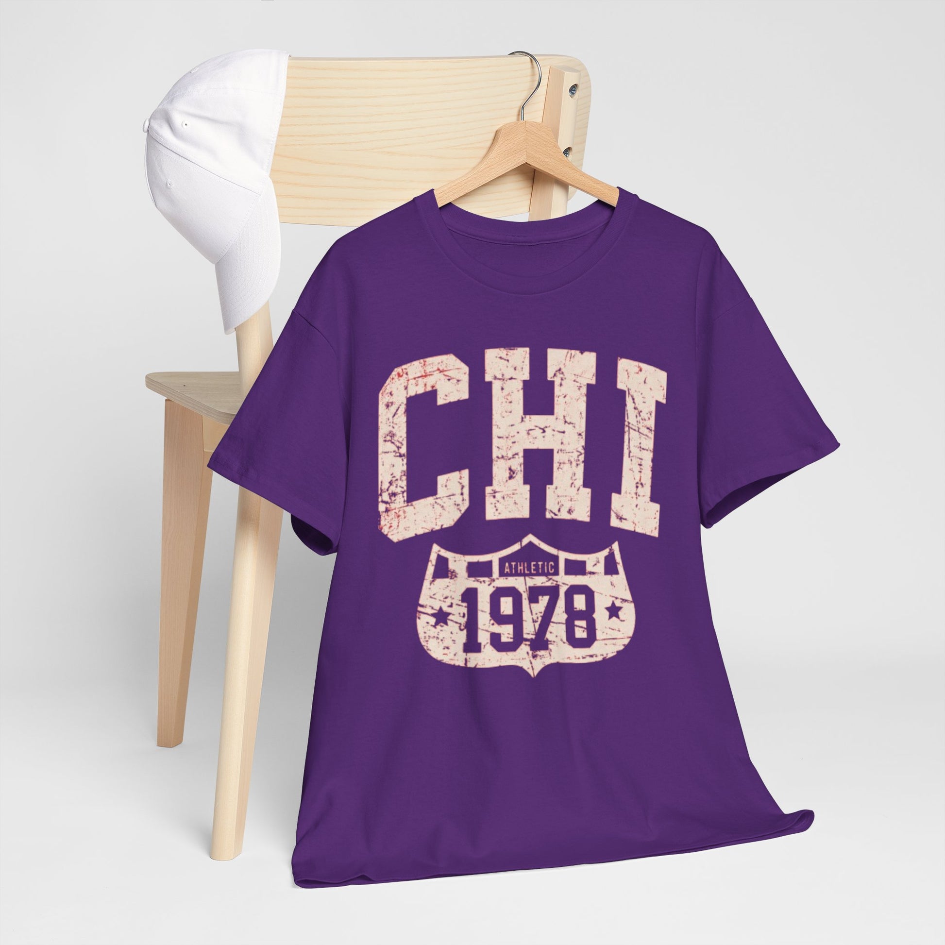 Lavender CHI Athletic 1978 T-Shirt – Chicago Streetwear Vintage Sports Tee