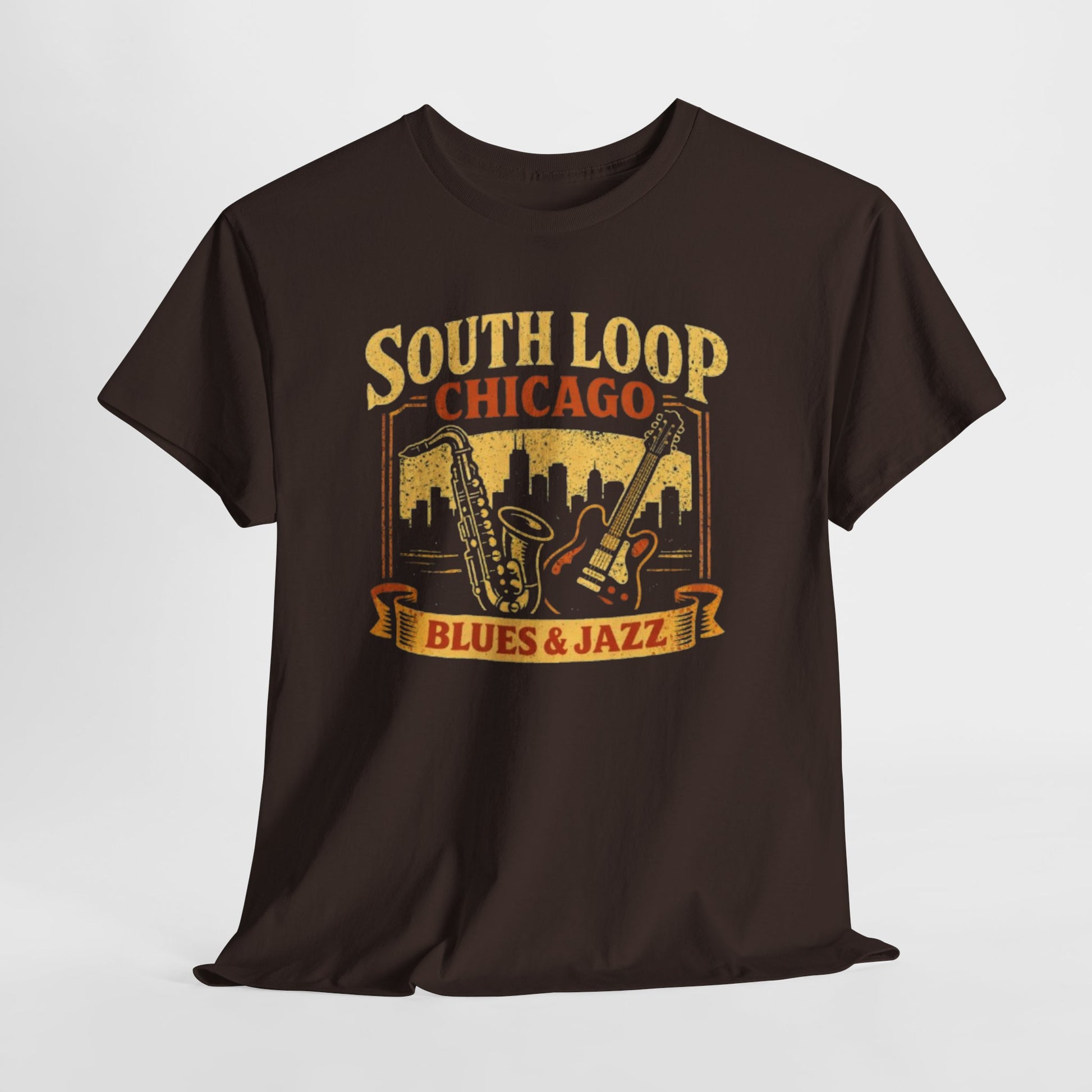 Dark Slate Gray South Loop Chicago Music  Blues & Jazz T-Shirt – Vintage Music Culture Graphic Tee
