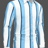 Alice Blue New Men'S Striped Long-Sleeve Business Shirt