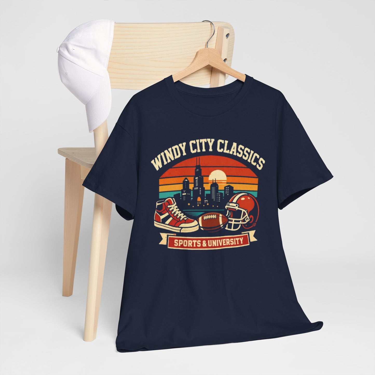 Dark Slate Gray Windy City Classics Sports and University T-Shirt – Chicago Vintage Sports Graphic Tee
