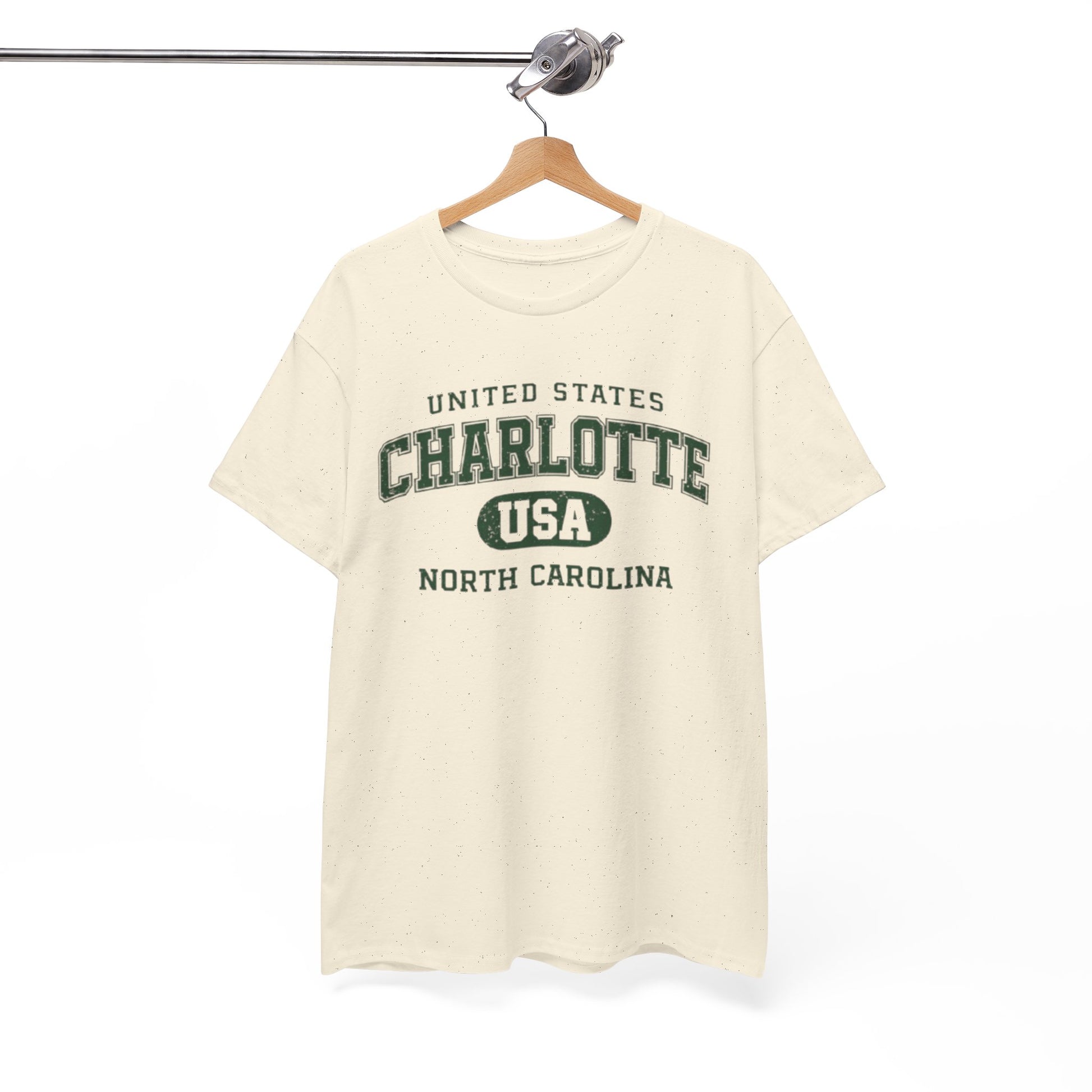 White Smoke Charlotte, North Carolina USA Tee — Vintage Collegiate City T‑Shirt