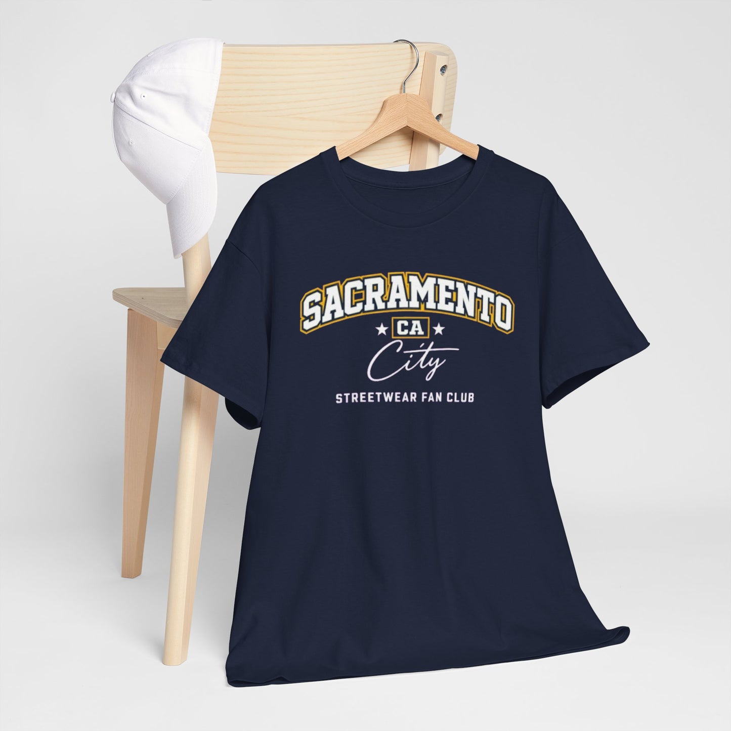 Dark Slate Gray Sacramento CA City Streetwear Tee — "Sacramento" Arch T-Shirt