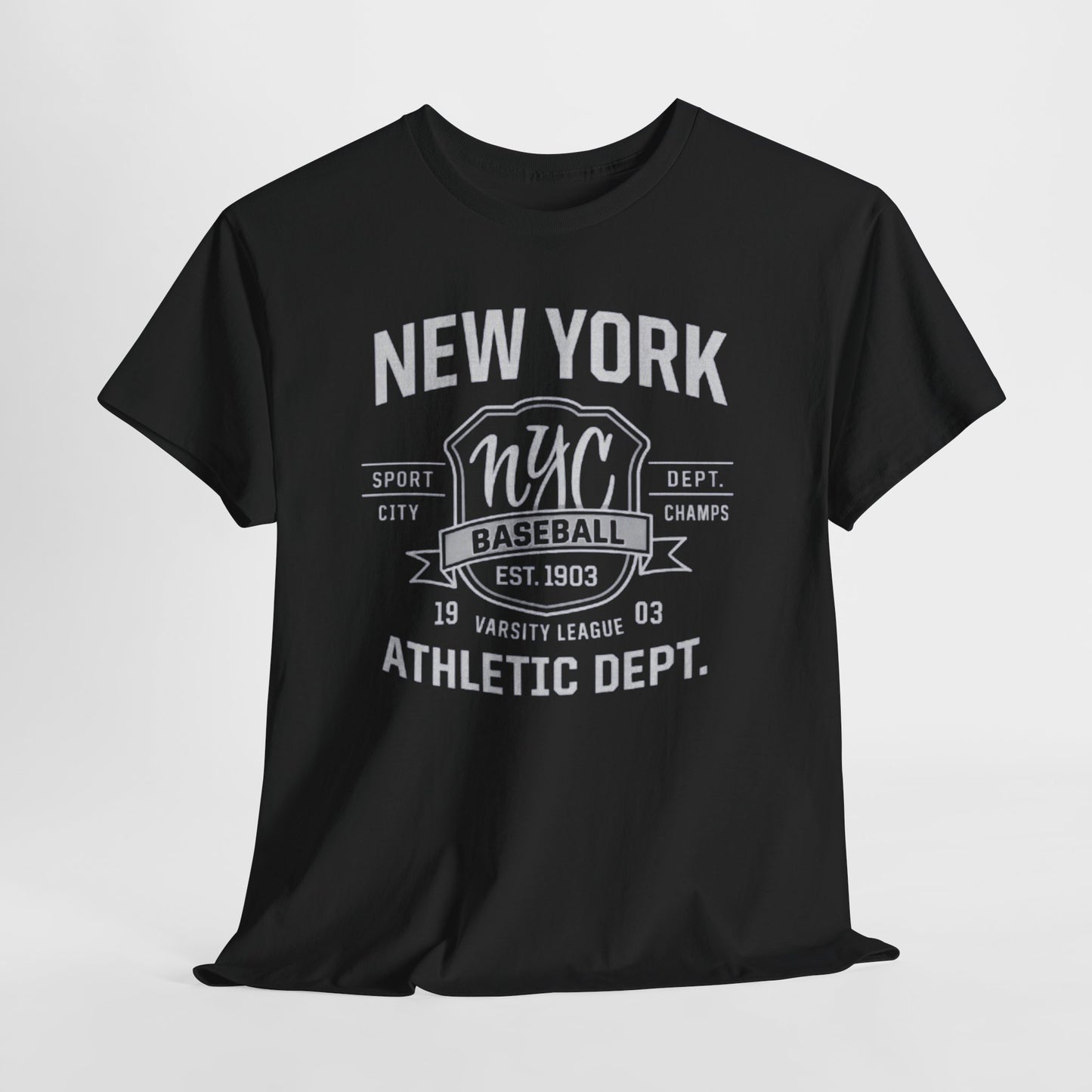 New York NYC Baseball Athletic Dept. T‑Shirt — Vintage Varsity Sports Tee