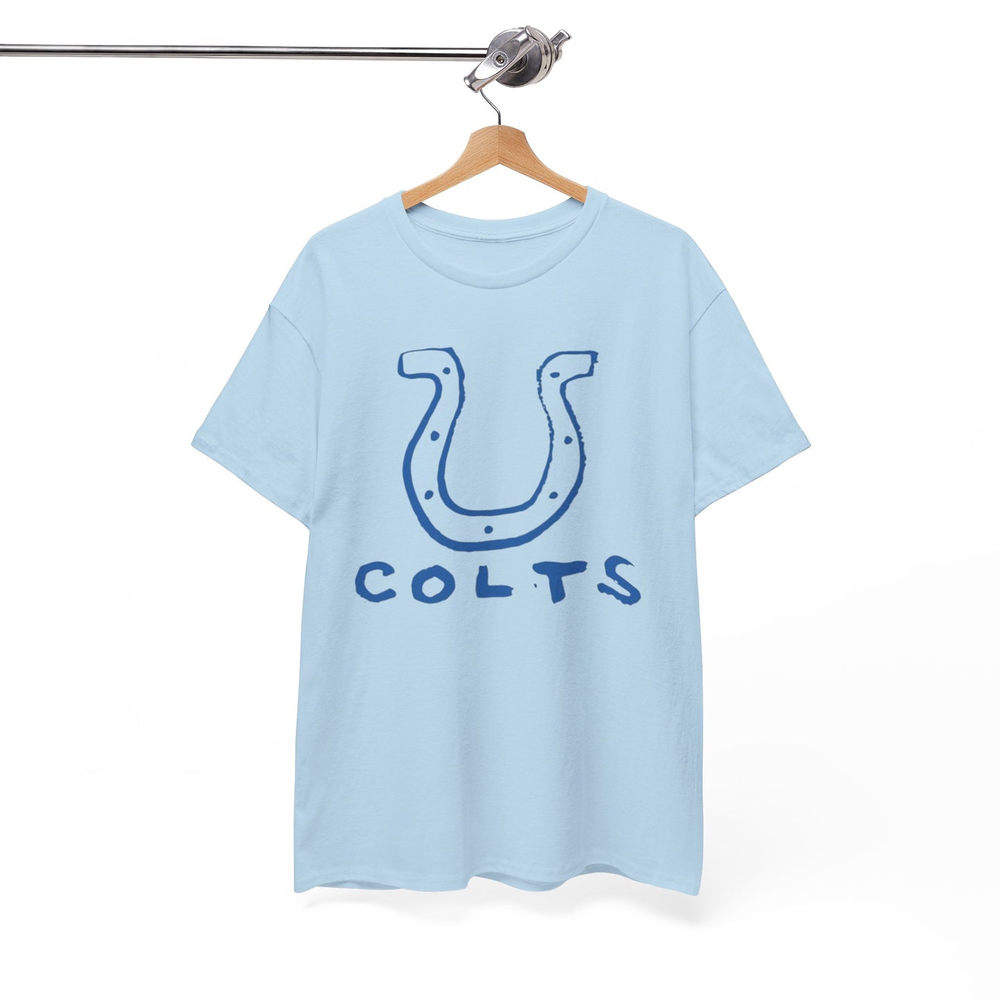 White Smoke Indianapolis Colts Horseshoe Graphic Tee — Vintage-Style Football Fan Shirt