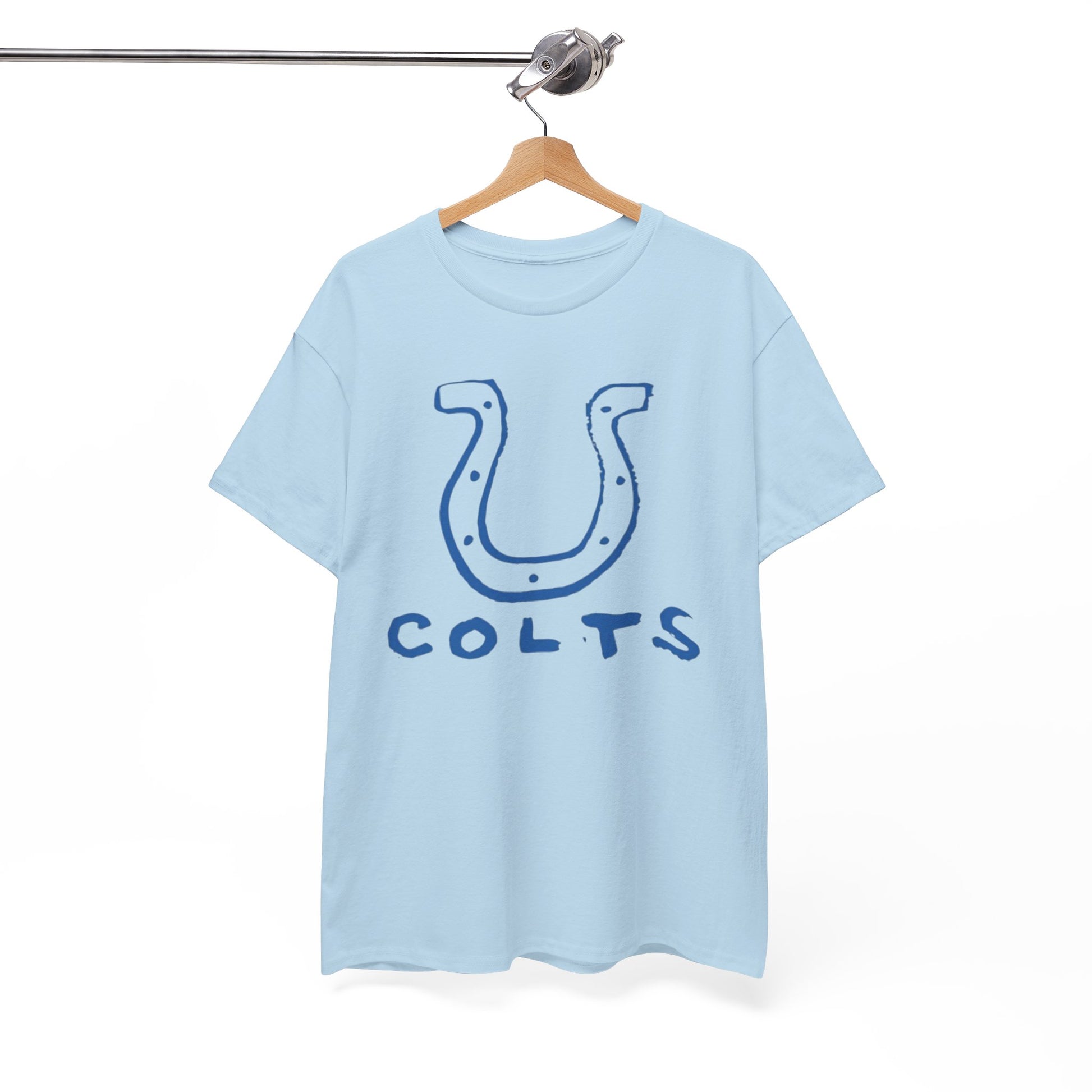 White Smoke Indianapolis Colts Horseshoe Graphic Tee — Vintage-Style Football Fan Shirt