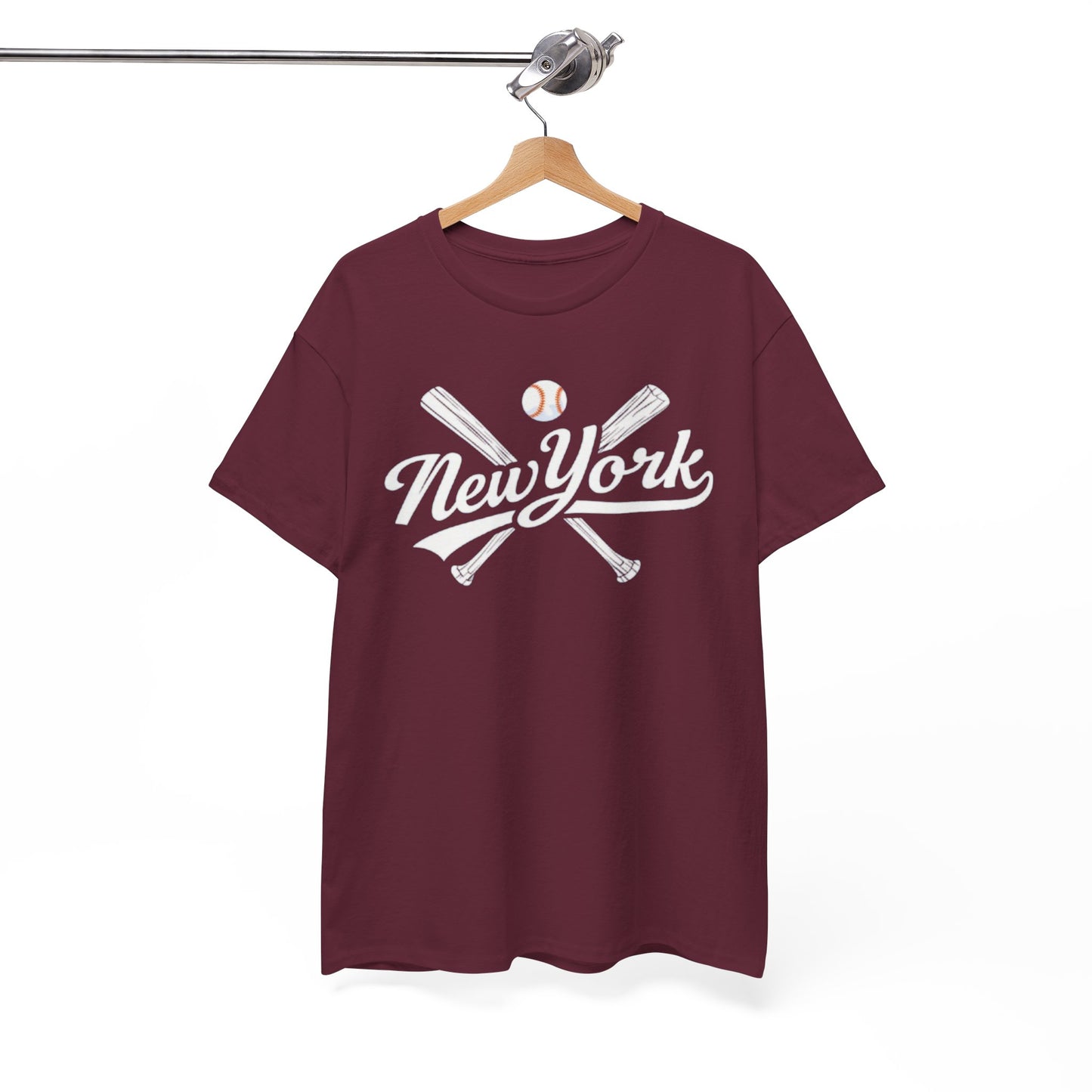 New York Baseball T-Shirt — Crossed Bats tee