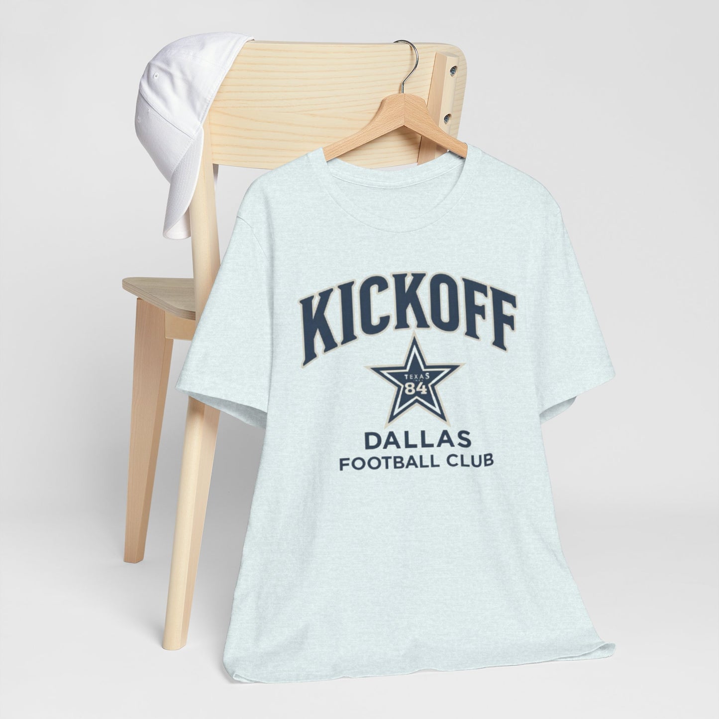 Lavender Kickoff Dallas Football Club Tee — Vintage Star Game Day Shirt