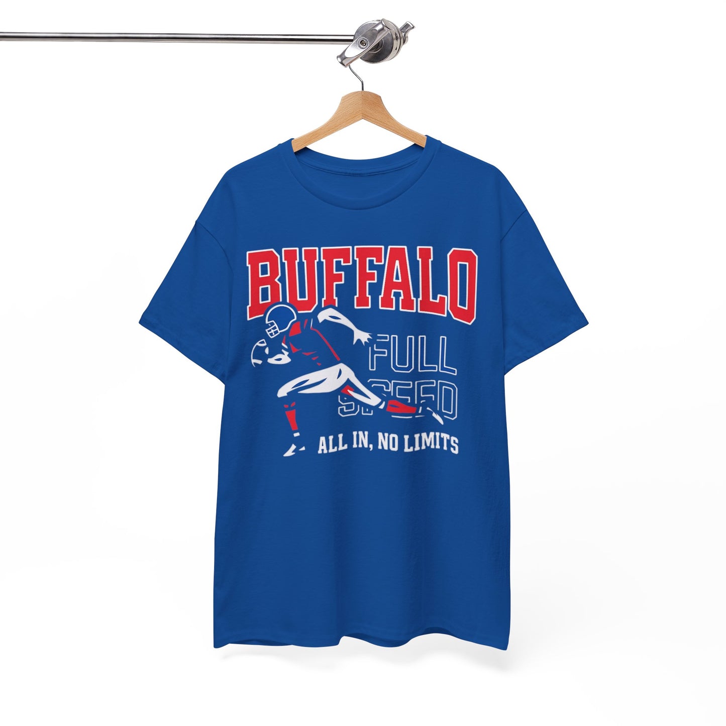 Buffalo Football Tee — "All In, No Limits" Player Graphic