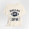 Antique White Dallas DFW Football Tee – Texas Vintage Sports T-Shirt