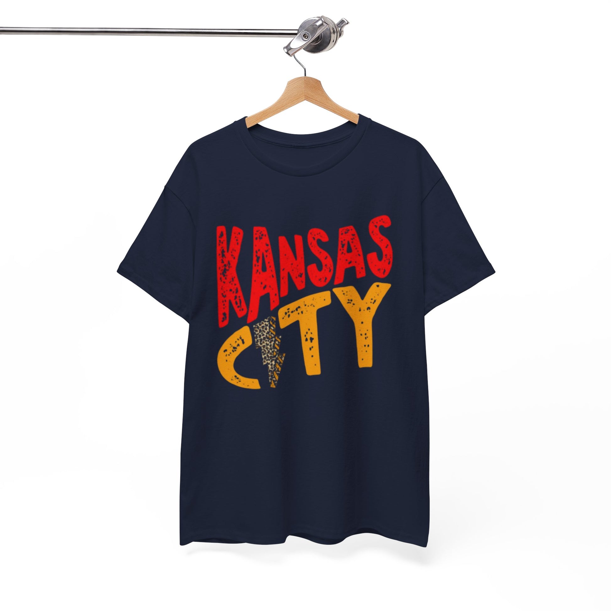 White Smoke Kansas City Retro Tee — Vintage Distressed KC City Shirt