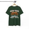 White Smoke New York City Skyline Tee — Yankees & Knicks Vintage Sports Shirt