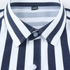 Alice Blue New Men's Formal Long Sleeve Thick Stripe Shirt, Easy Care, Versatile Business Casual Professional Shirt, Holiday Gift
