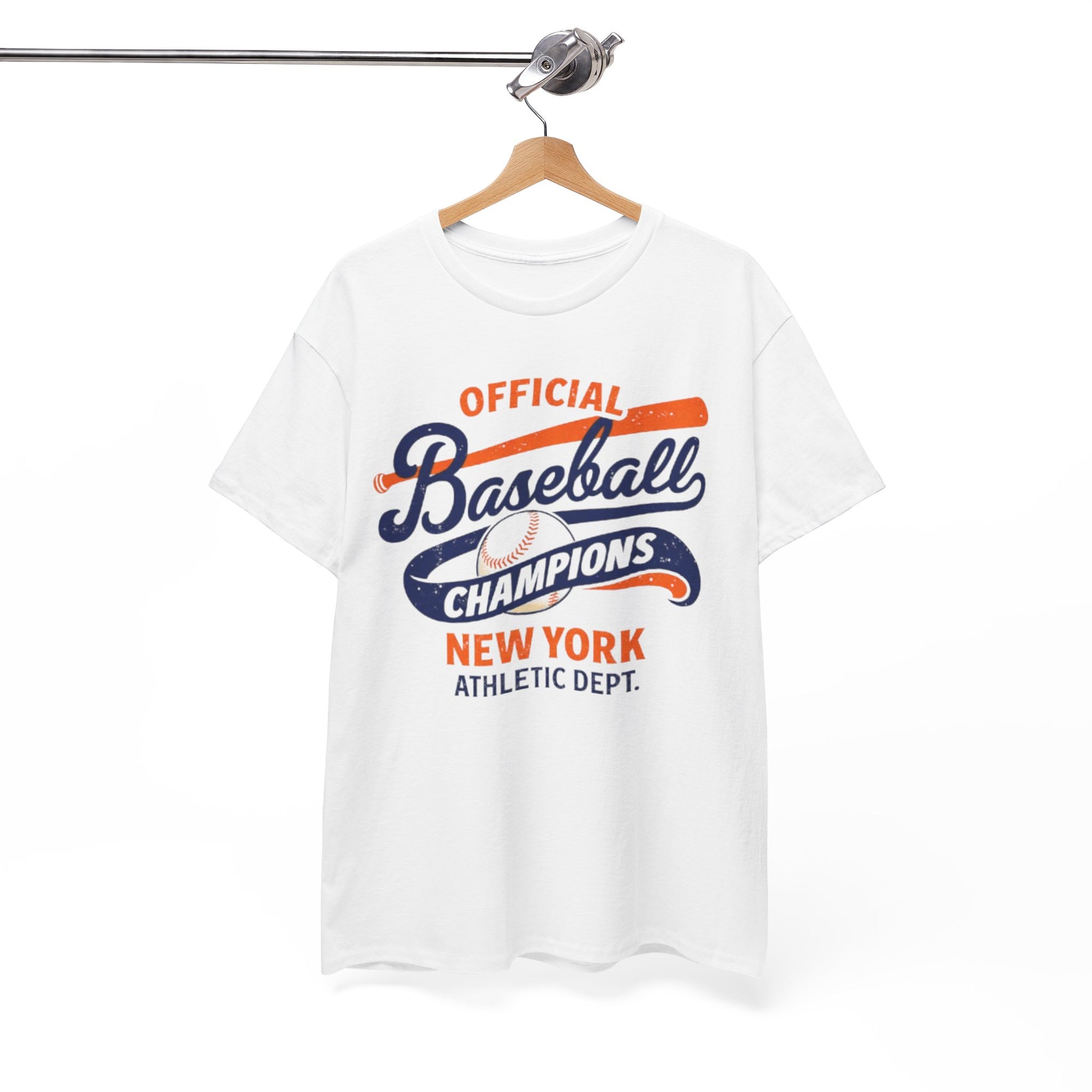 White Smoke Baseball Champions Tee — Official New York Athletic Dept. Shirt