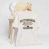 Antique White Pittsburgh Football T‑Shirt — Heinz Field Vintage Crew Tee