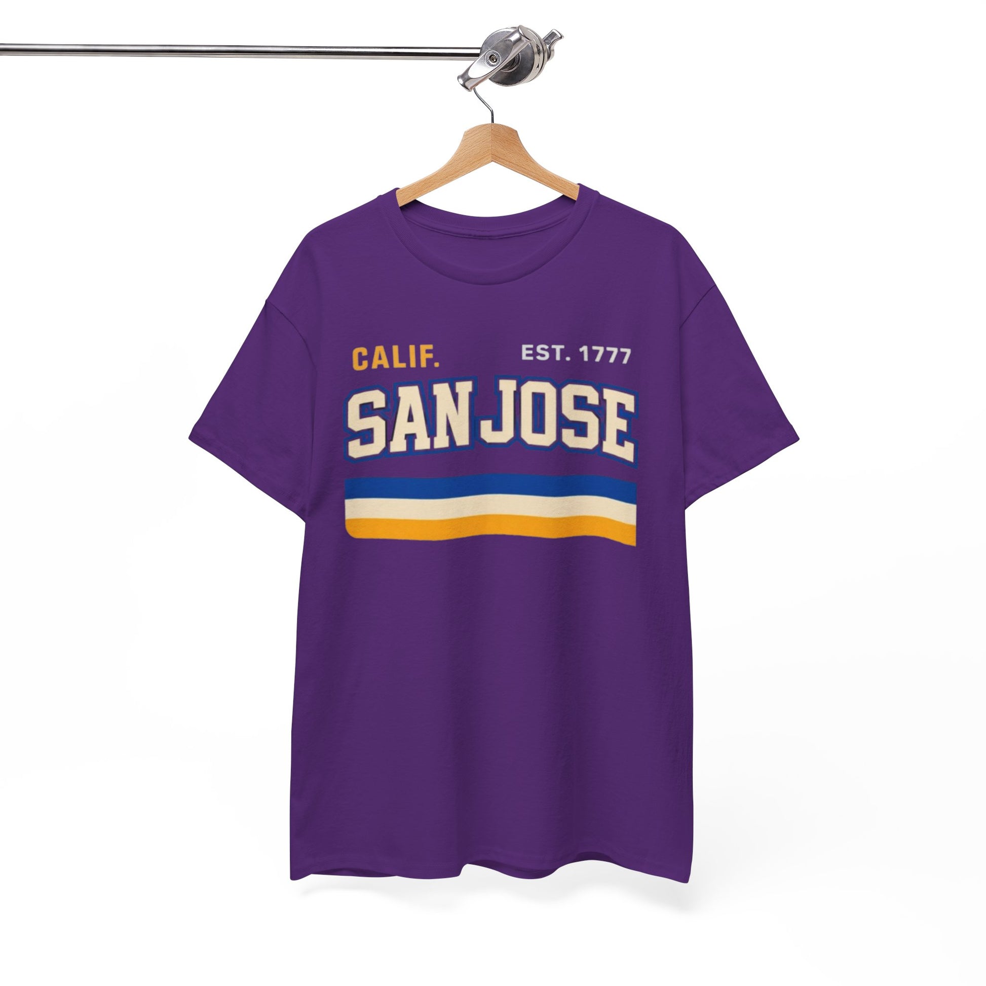 San Jose Retro Stripes Tee — "San Jose" California Est. 1777 Graphic T-Shirt streetwear fashion product image 6