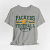 Lavender Packers Football T-Shirt — Retro Helmet & Stripes Fan Tee