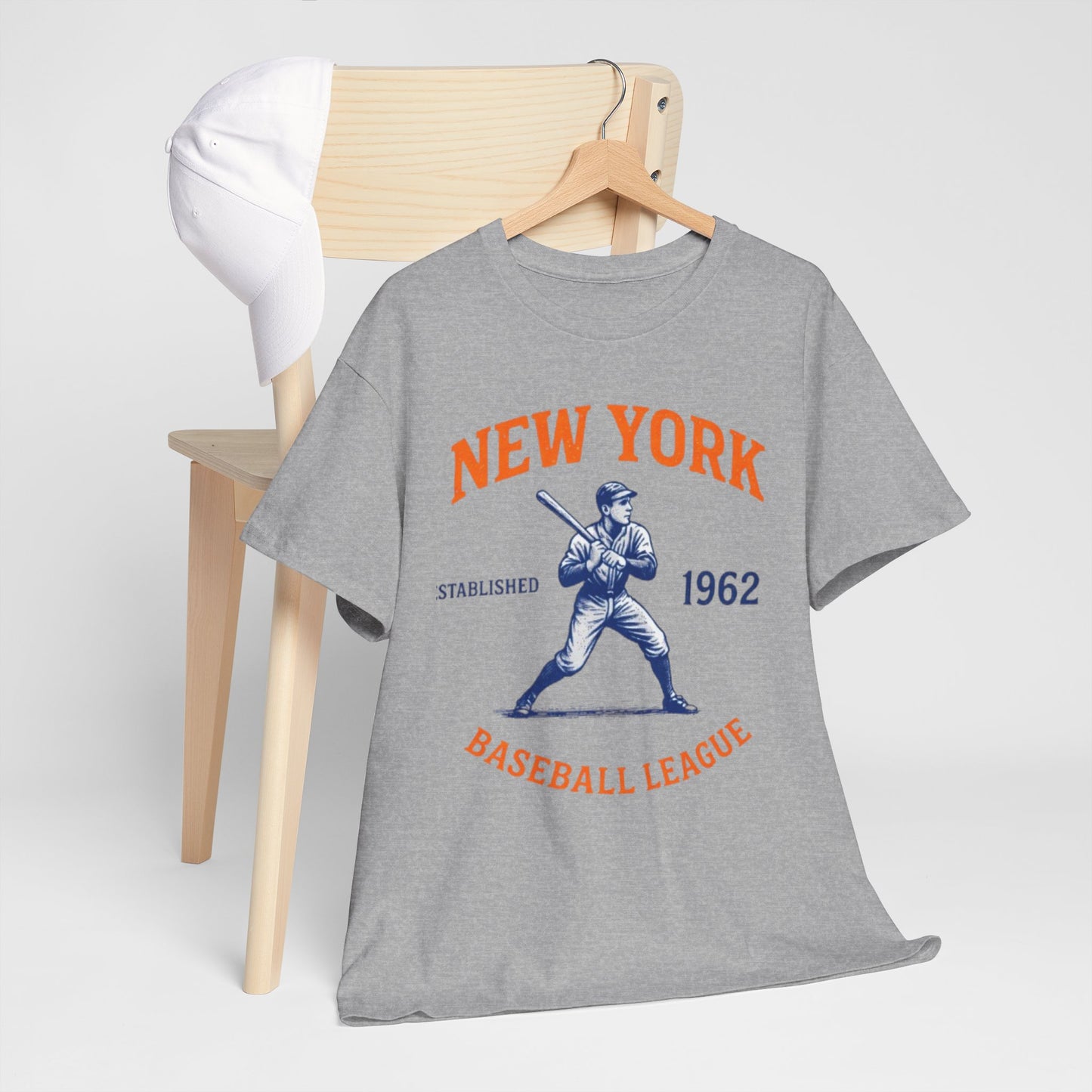 Dark Gray New York Baseball League T-Shirt – Vintage Athletic Streetwear Tee