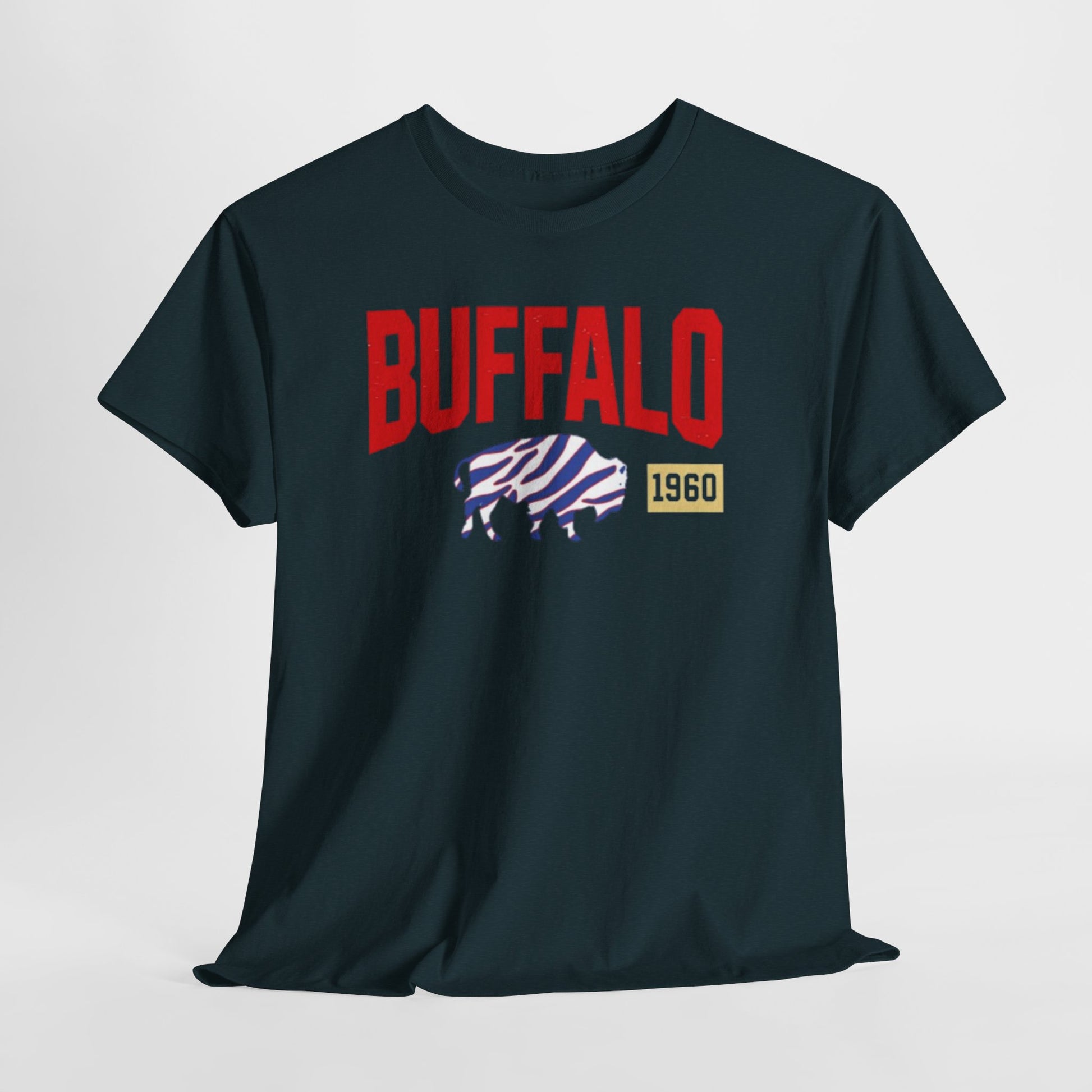 Dark Slate Gray Buffalo football 1960 Tee – Vintage Buffalo Bison Graphic T-Shirt