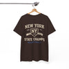 White Smoke New York State Champs Basketball T-Shirt — Vintage Collegiate Tee