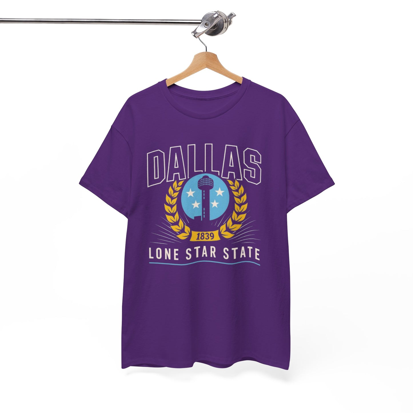 Dallas Lone Star State T‑Shirt — Retro City Crest Tee