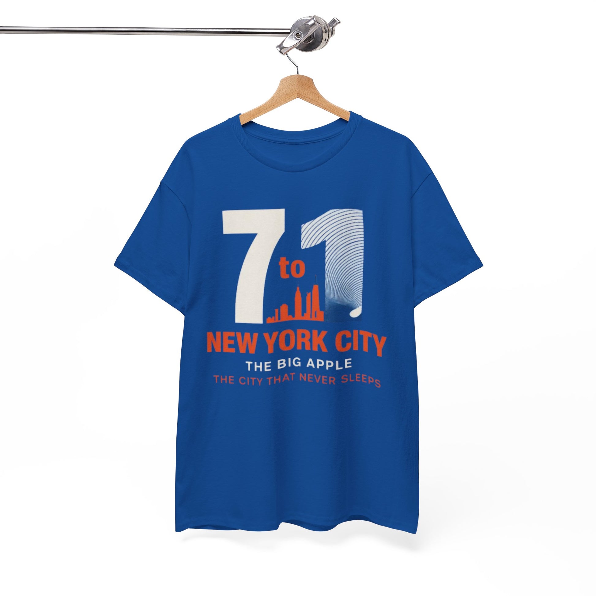 White Smoke New York City 7 to 1 Skyline Tee — The City That Never Sleeps