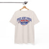 White Smoke Philadelphia Basketball Tee — Retro Varsity Logo Shirt