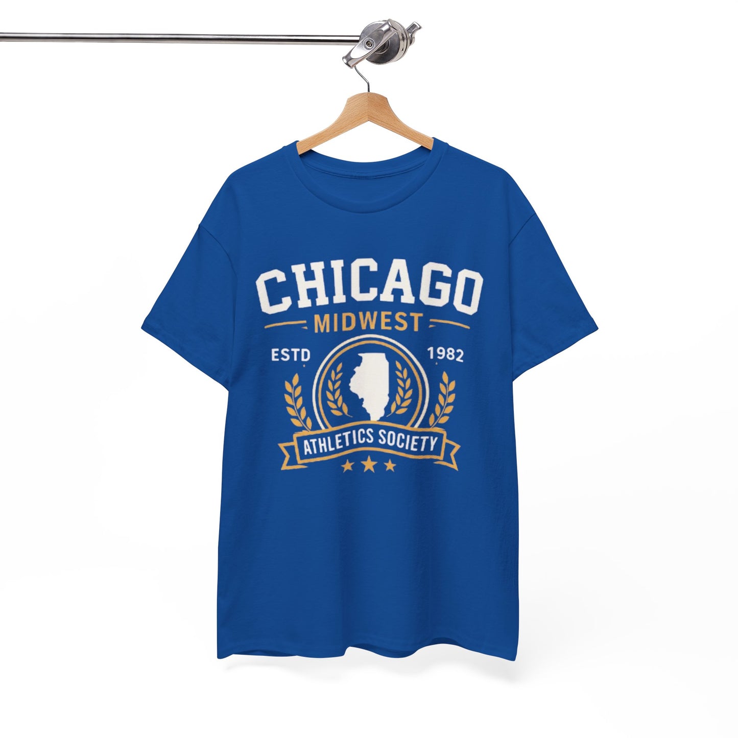 White Smoke Chicago Athletics Society T‑Shirt — Midwest ESTD 1982 Vintage Sports Tee