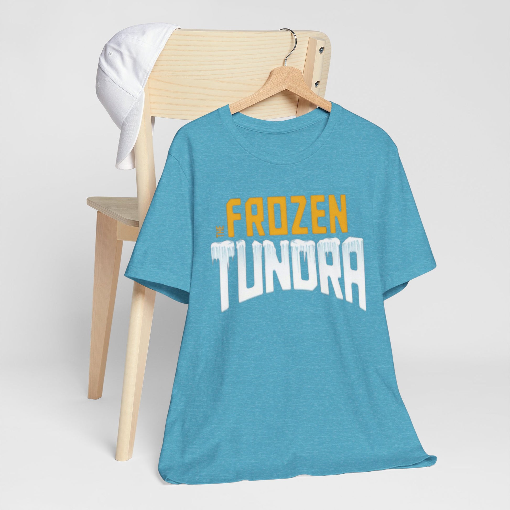 Cadet Blue Frozen Tundra Tee – Retro Icy Packers Football Fan Shirt