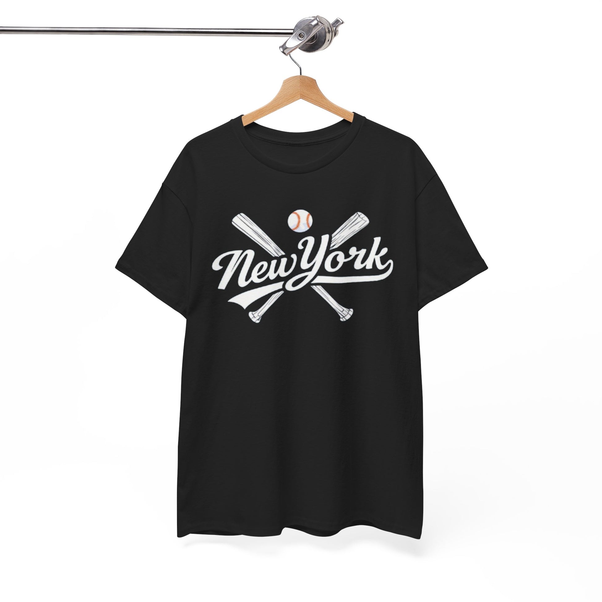 White Smoke New York Baseball T-Shirt — Crossed Bats tee