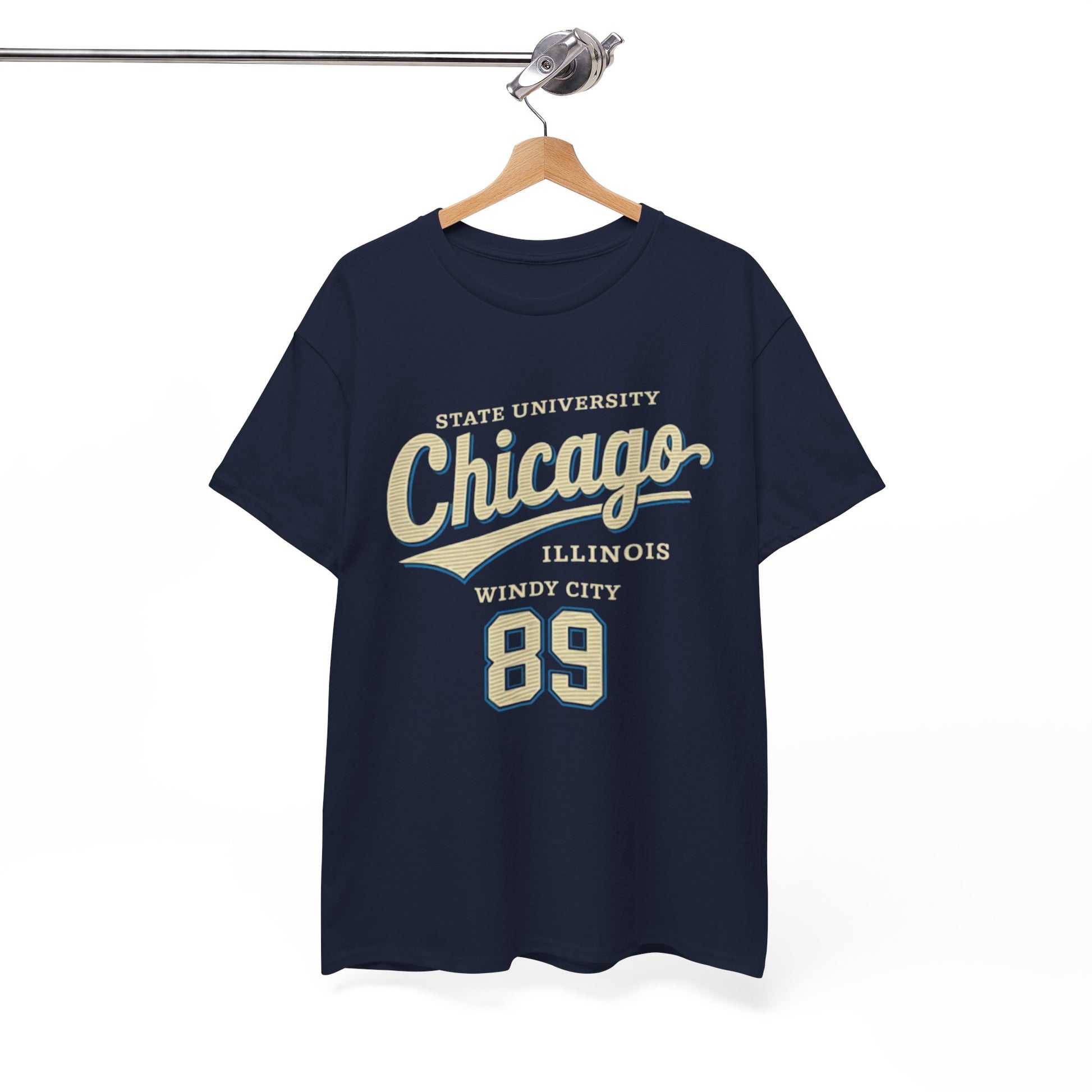White Smoke Chicago State University 89 T-Shirt – Windy City College Streetwear Tee