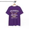 White Smoke San Francisco Bay Area Football Tee — "Game Day Club" Vintage Sports Shirt