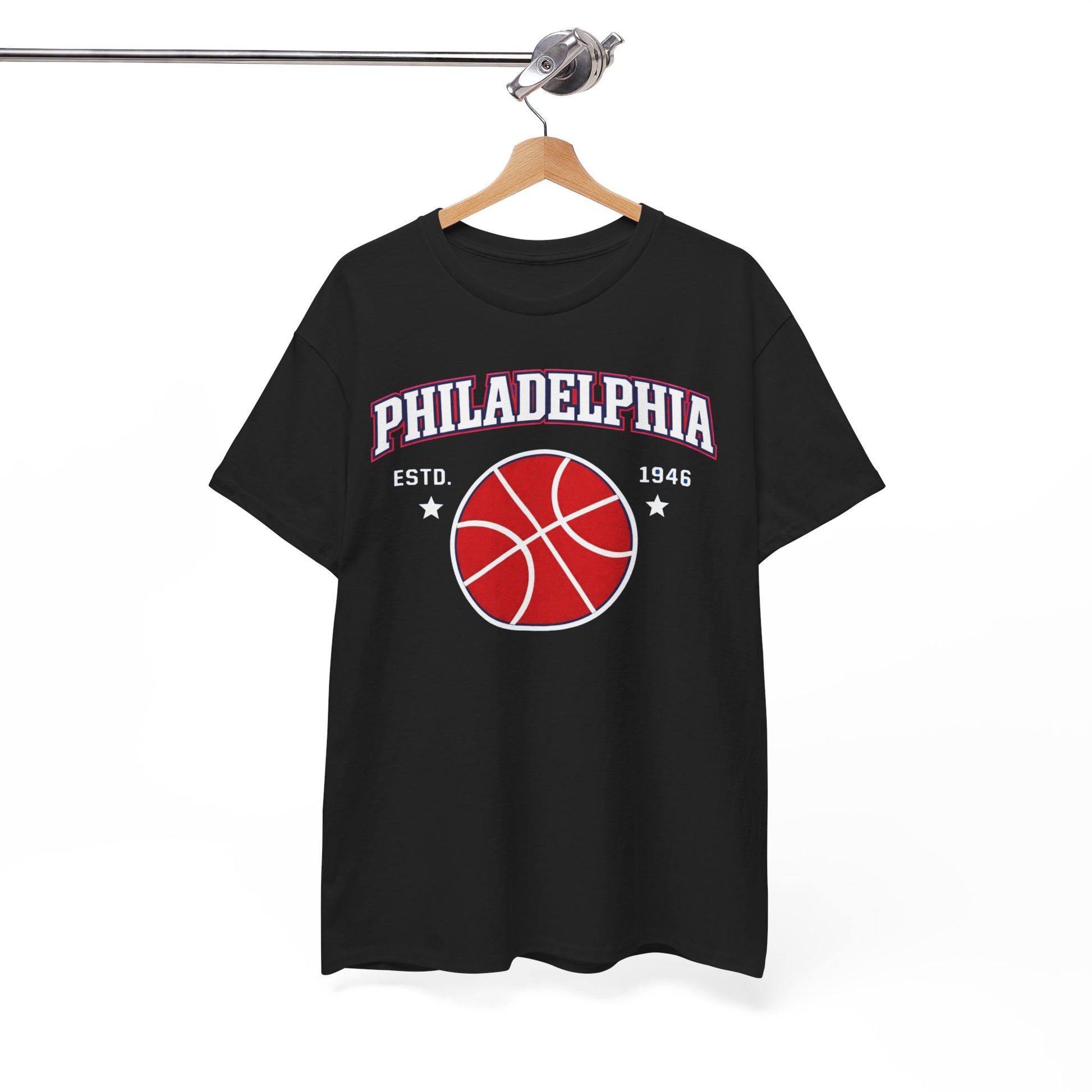 White Smoke Philadelphia Basketball T-Shirt – 90s Varsity Streetwear Style tee